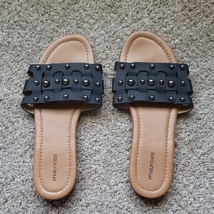 Studded slide sandals